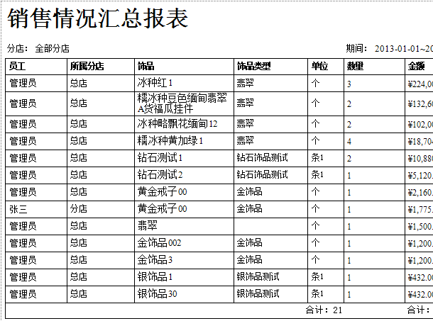 珠宝下单表格模板图片